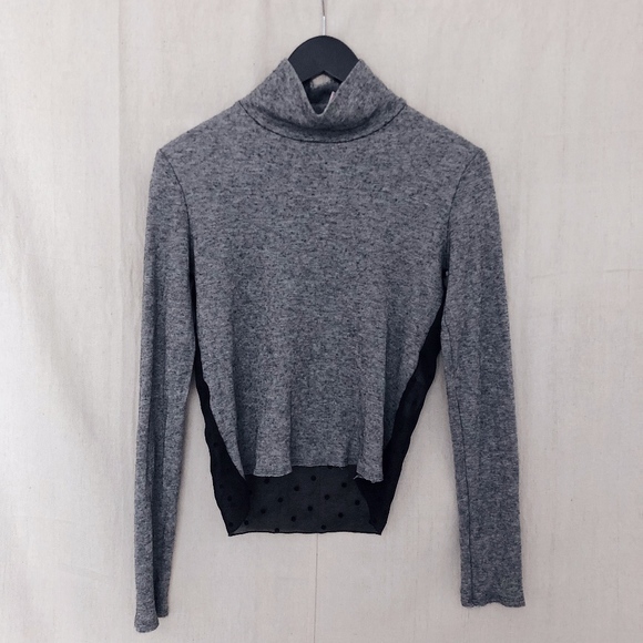 See by Chloe Turtle Neck with Mesh Polka Dot Back - Picture 1 of 6